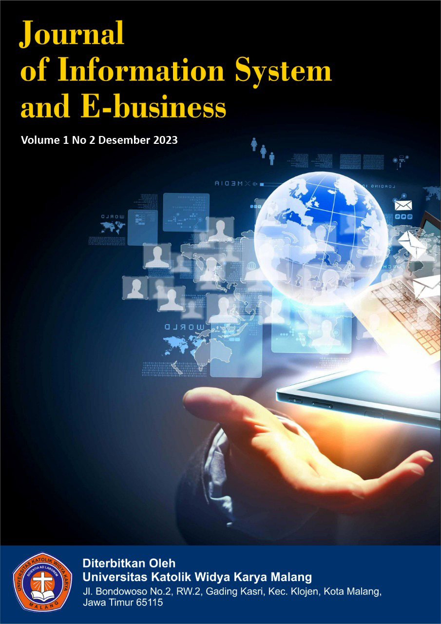 					View Vol. 1 No. 2 (2023): Desember : Journal of Information System and E-business
				